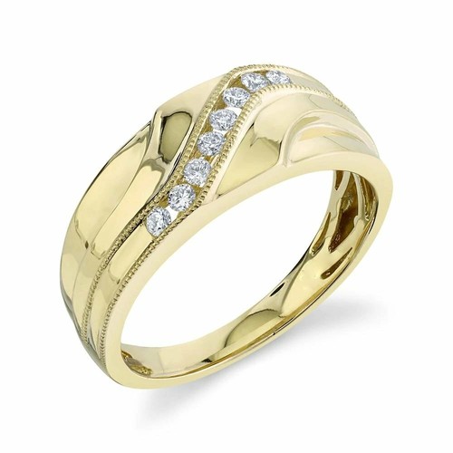 Hommes 14k alliance diamant - hommes,