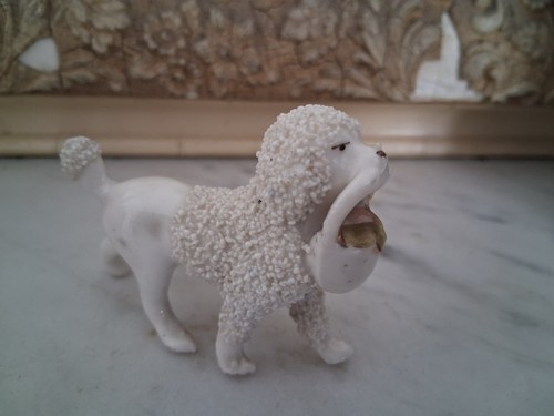 Antique poodle figurine sieved - antique,