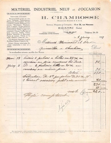 1937 materiel industriel neuf - materiel,