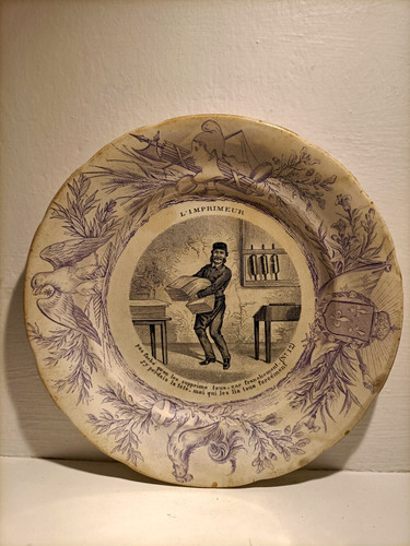 Ancien assiette parlante - ancien.,