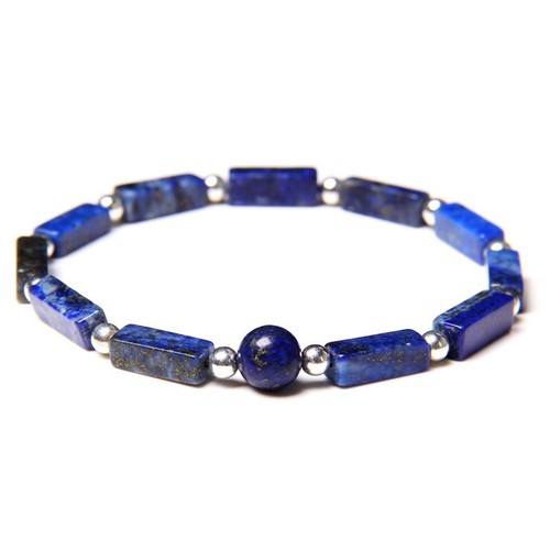 Bracelet perles lapis - bracelet,