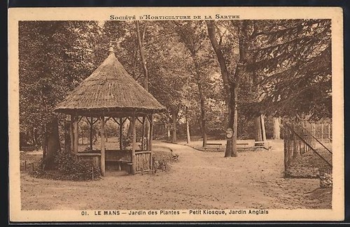 Cpa mans jardin - cpa, des