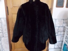 Veste noir fausse fourrure - veste,