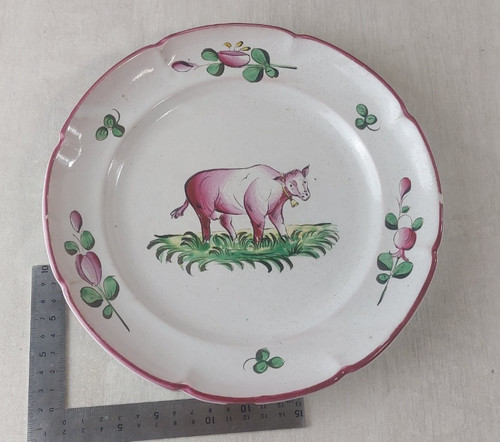 Ancienne assiette décor - assiette,,