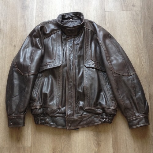 Blouson cuir marron vintage