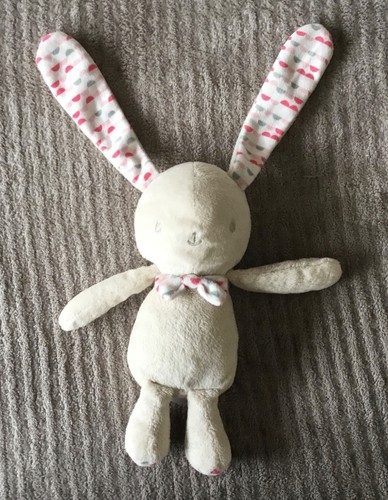 Peluche doudou lapin beige - peluche,