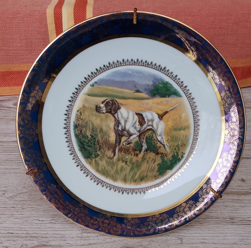 Assiette ancienne limoges bleu - assiette,