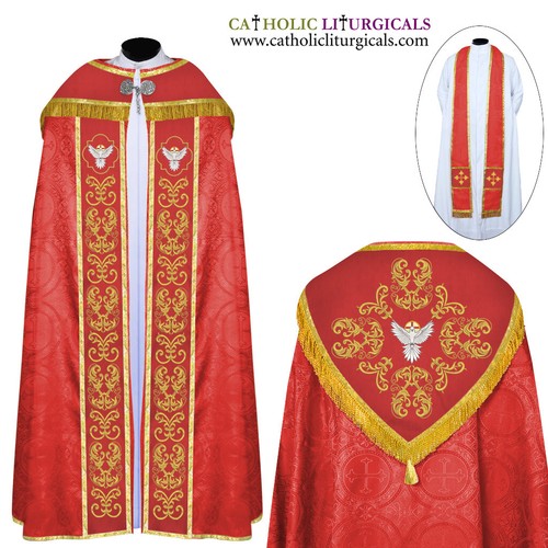 Ensemble chape étole rouge - chape,