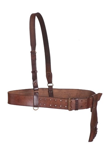 Ancien ceinturon cuir - cuir, +