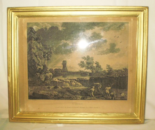 Gravure encadrée orage - encadrée,, "l'orage"