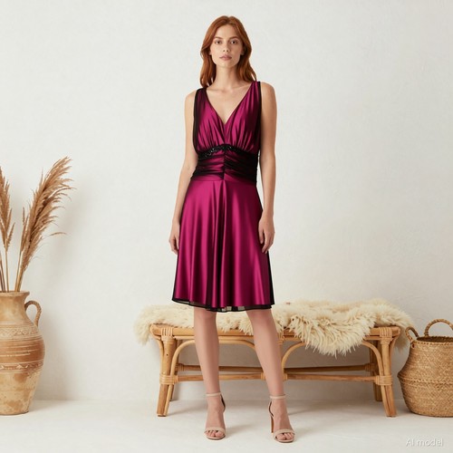 Soirée glam robe midi - soirée,