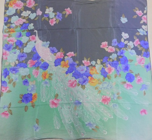 Foulard vintage 100 soie - foulard,