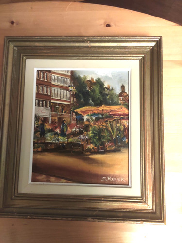 Ancien tableau huile sur toile - tableau,