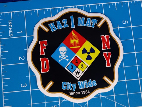 Fdny hazmat vinyl decal - fdny,