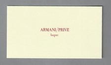 Carte publicitaire - Armani