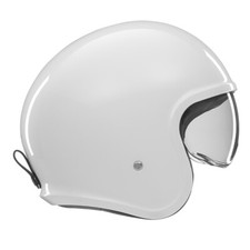 NOX PREMIUM OPEN FACE HELMET JET NEXT SOLID COLOUR WHITE GLOSS SIZE L (CLEAR VIS