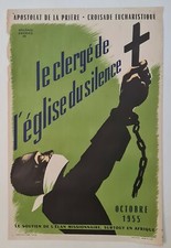 Le Clergé de l'Eglise du Silence Roland Ansieau 1955 Affiche Originale Religion	