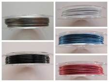 10m FIL CABLE Crinelle Dia 0,45mm couleur au choix DIY Création bijoux Déco
