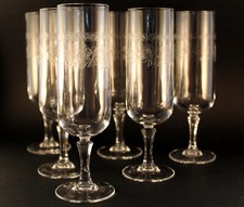 6 flutes à champagne cristal d'arques modèle matignon