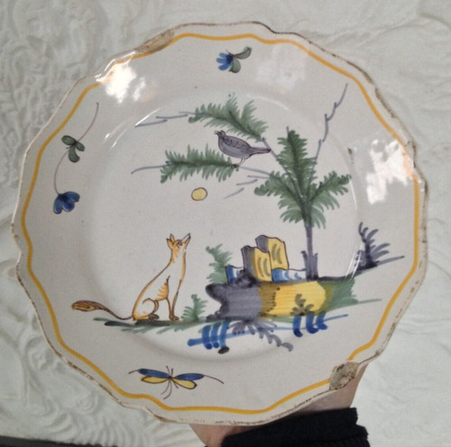 Belle assiette faïence - assiette,