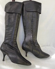 ASH  bottes cuissardes mousquetaire qualité talon CUIR noir T 39 Parfait état 