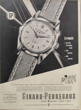 GIRARD PERREGAUX Publicité 1955 Montre Gyromatic 1 Page Originale