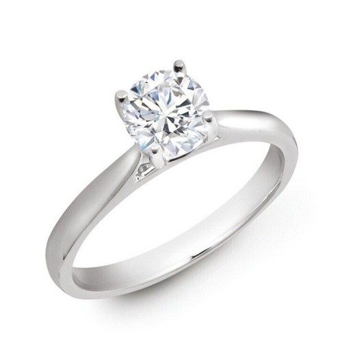 Bague solitaire blanc 18 - bague,