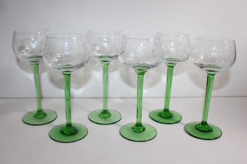 Verres gravés vin blanc - 6,
