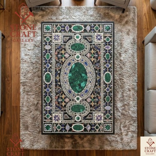 Marble inlay table - inlay, 52"