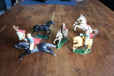 RARE lot soldat plastique ancien CAVALIERS SPAHIS STARLUX & BEFFOID JIM CYRNOS ?