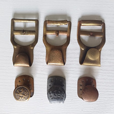 WW2 ALLEMAND 3 SUPPORTS CEINTURON DE VESTE  ET 3 CROCHETS SAC A DOS