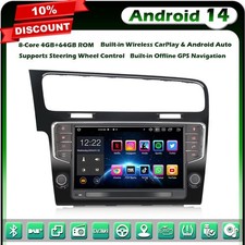 8-Core 64GO 9" Android 14 Autoradio pour VW Golf 7/VII DAB+ GPS TNT CarPlay WiFi