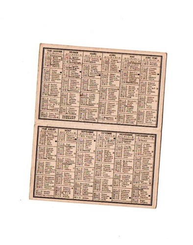 Carte parfumée calendrier - carte,