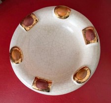 vide poche en faÏence de Longwy et cabochons