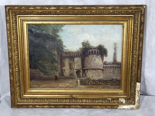 Antique painting signed - , j