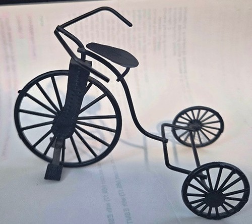 Vintage black matte metal - metal, mini