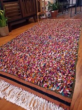 ? 230 x 105 - Tapis berbère multicolore en laine - Art déco du Maroc #boheme