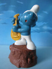 RARE FIGURINE SCHTROUMPF SMURF PUFFI SUR SOCLE TAILLE CRAYON VINTAGE TBE