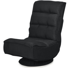 Chaise Relax Pliable Et Réglable En 5 Positions Pivotant 360 Degrés Rembourrée C