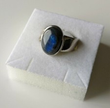 Bague en Labradorite Taille 56 sur Argent 925 millièmes 