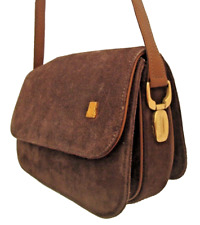 Sac à main " LANVIN " vintage en daim et cuir bag