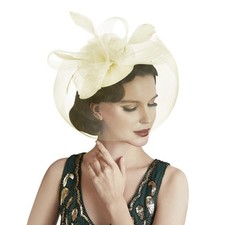 Bibi de Mariage Élégant avec Voilette - Chapeau Fascinant pour Mariée Soirée ...