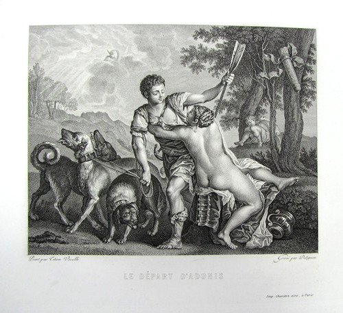 Gravure départ adonis - départ, d'adonis