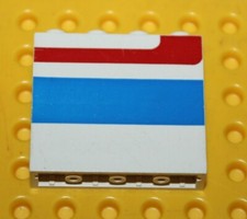 Lego White Panel with Red/Blue