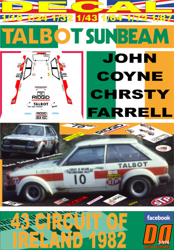 Decal talbot sunbeam lotus - talbot, j