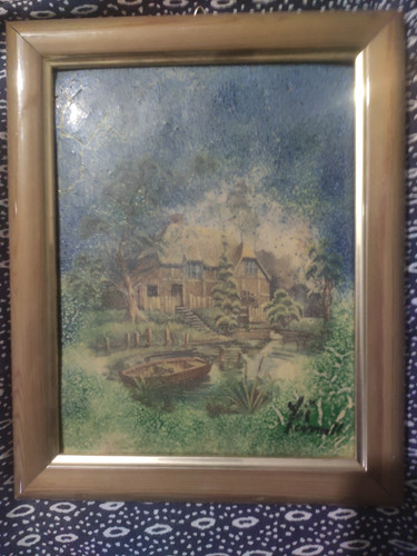 Ancien tableau huile sur - tableau,