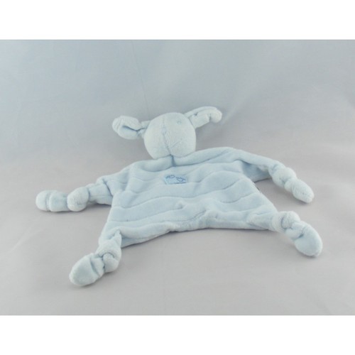 Doudou plat lapin - , bleu