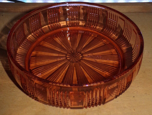 Saladier verre rose - en,