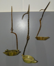 -3 LAMPES A HUILE RATS DE CAVE