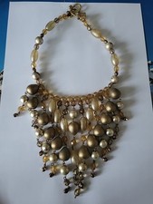Ancien Collier Plastron Bijoux Couture Signé Bijou Box Paris